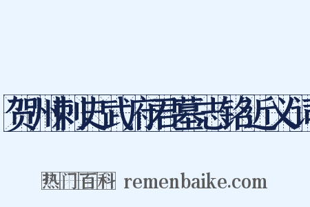 贺州刺史武府君墓志铭近义词是什么意思的图片